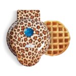 Mini Waffle Maker with Leopard Print