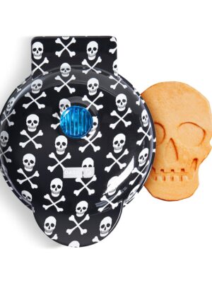 Skull Mini Waffle Maker with Skull Print