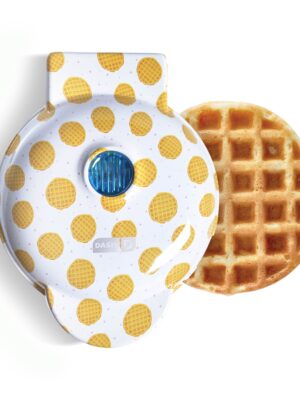 Mini Waffle Maker with Waffle Print