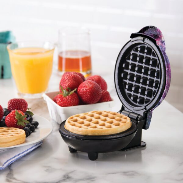 Mini Waffle Maker with Galaxy Print