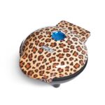 Mini Waffle Maker with Leopard Print