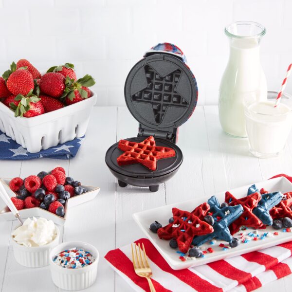 Star Mini Waffle Maker with Americana Print