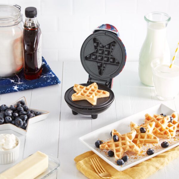 Star Mini Waffle Maker with Americana Print