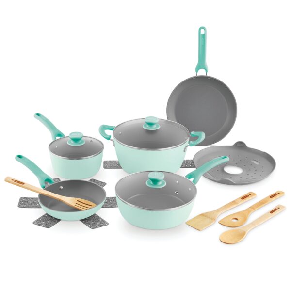 Dream Green Recycled Aluminum 15pc Cookware Set