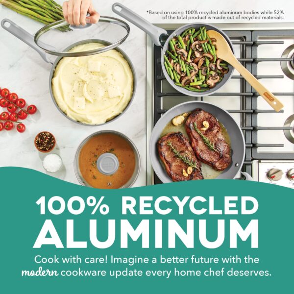 Dream Green Recycled Aluminum 15pc Cookware Set