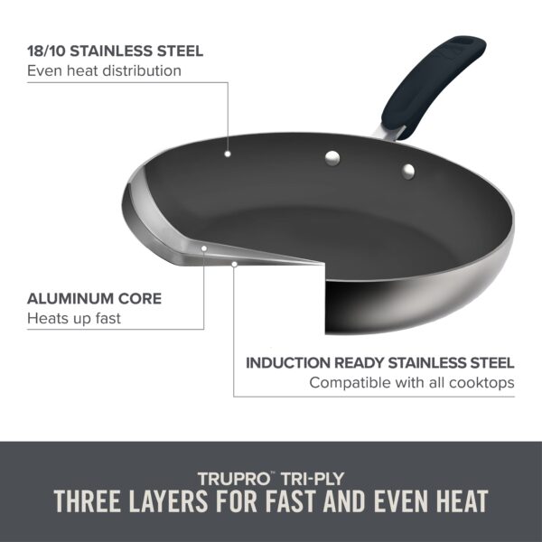 12" TruPro Stainless Steel Fry Pan