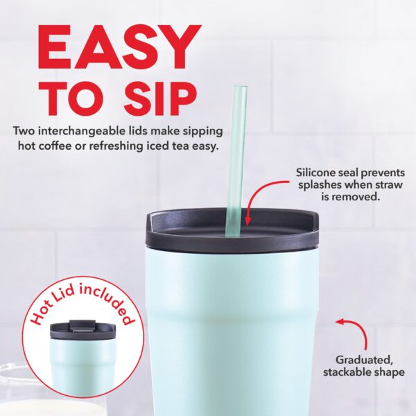 2-in-1 Spill-Proof Insulated Tumbler